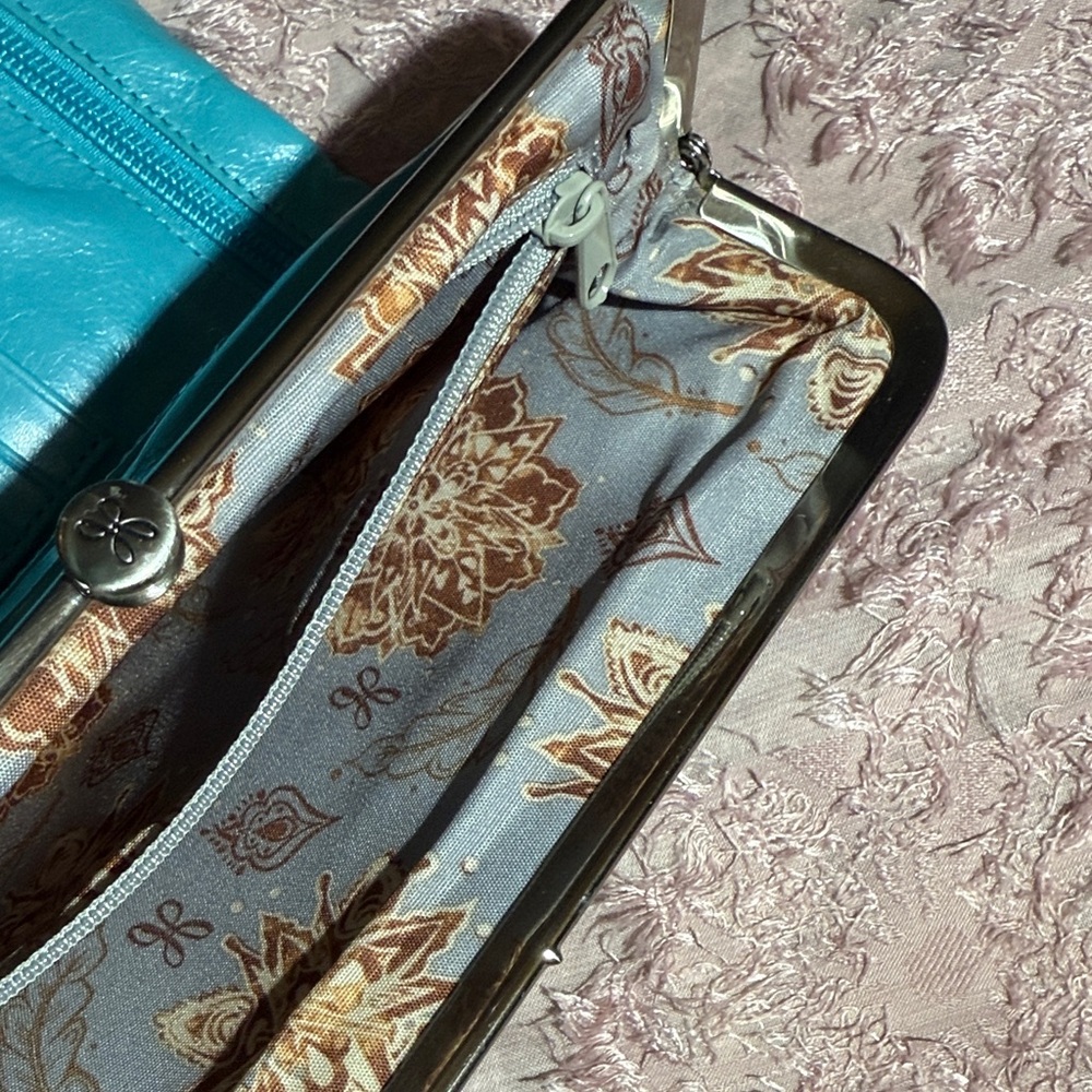 HOBO Blue Lauren Leather Clutch - Picture 7 of 12